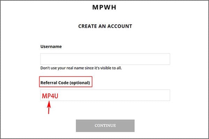 MPWH referral coupon code MP4U